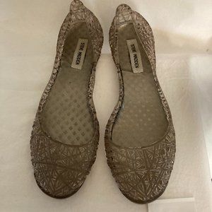 Steve Madden Clear Rubber Sandals Flats 10